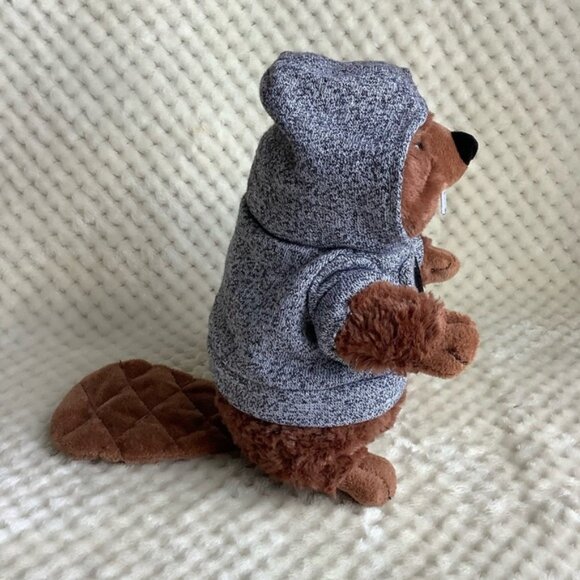 Roots Brown Stuffed Beaver with Gray Roots Hoodie - Picture 3 of 10